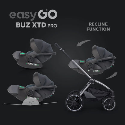 EasyGo Buz XTD Pro + Buz Pro Body 2in1 autósülés szett ISOFIX bázissal – Granito