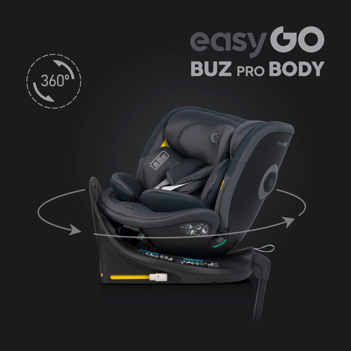 EasyGo Buz XTD Pro + Buz Pro Body 2in1 autósülés szett ISOFIX bázissal – Granito