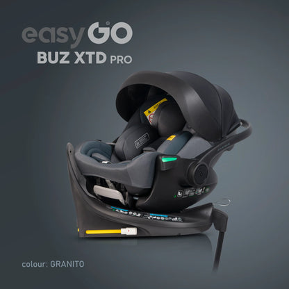 EasyGo Buz XTD Pro i-Size autóshordozó ISOFIX bázissal – Granito