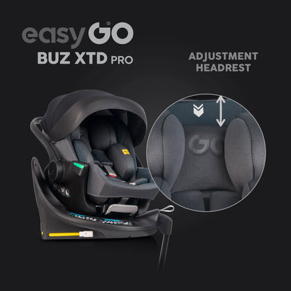 EasyGo Buz XTD Pro i-Size autóshordozó ISOFIX bázissal – Granito