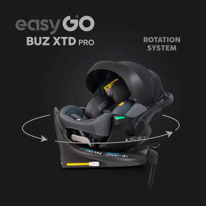 EasyGo Buz XTD Pro i-Size autóshordozó ISOFIX bázissal – Granito