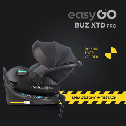EasyGo Buz XTD Pro i-Size autóshordozó ISOFIX bázissal – Granito