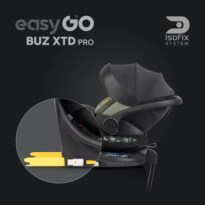 EasyGo Buz XTD Pro i-Size autóshordozó ISOFIX bázissal – Greener