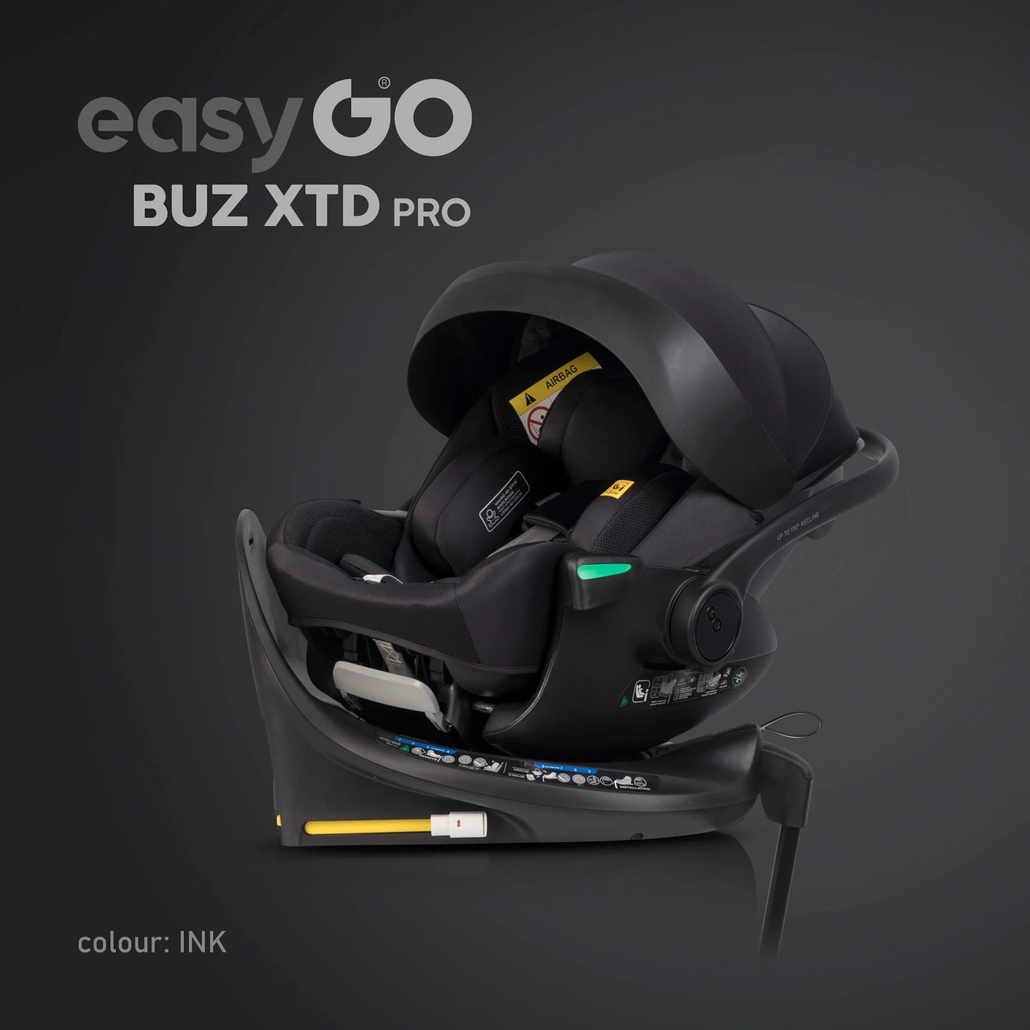 EasyGo Buz XTD Pro i-Size autóshordozó ISOFIX bázissal – Ink