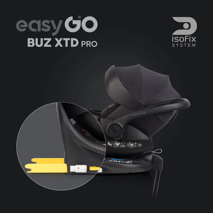 EasyGo Buz XTD Pro i-Size autóshordozó ISOFIX bázissal – Ink