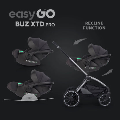 EasyGo Buz XTD Pro i-Size autóshordozó ISOFIX bázissal – Ink