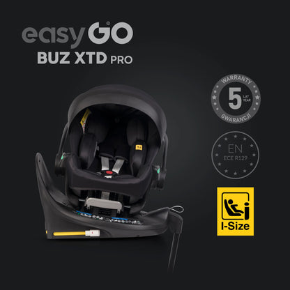 EasyGo Buz XTD Pro i-Size autóshordozó ISOFIX bázissal – Taupe
