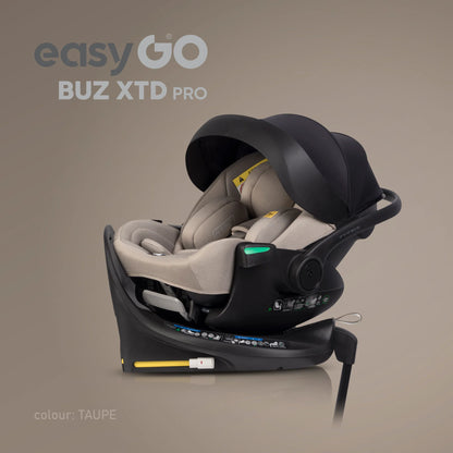 EasyGo Buz XTD Pro i-Size autóshordozó ISOFIX bázissal – Taupe