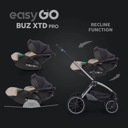 EasyGo Buz XTD Pro i-Size autóshordozó ISOFIX bázissal – Taupe