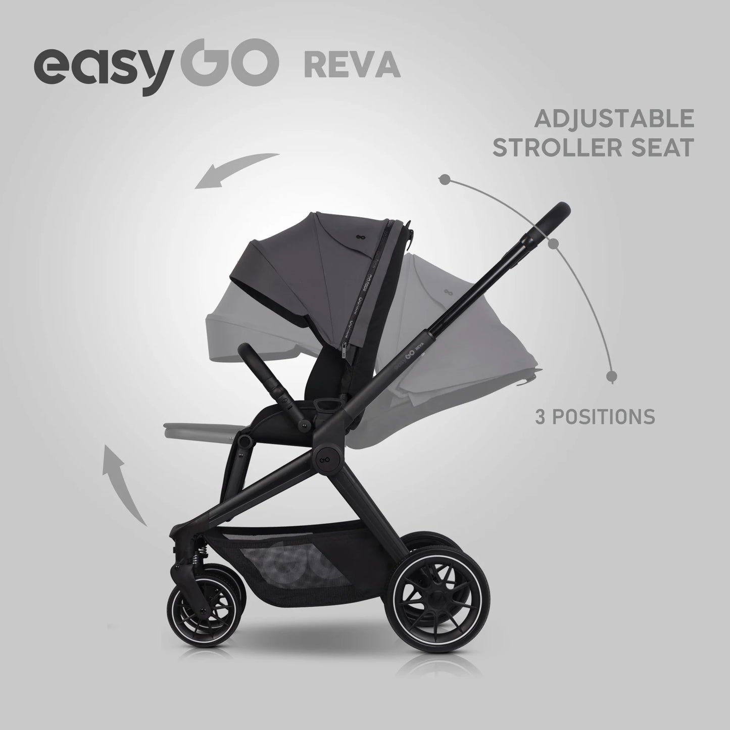 EasyGo REVA 2in1 babakocsi – Cloudy Gray