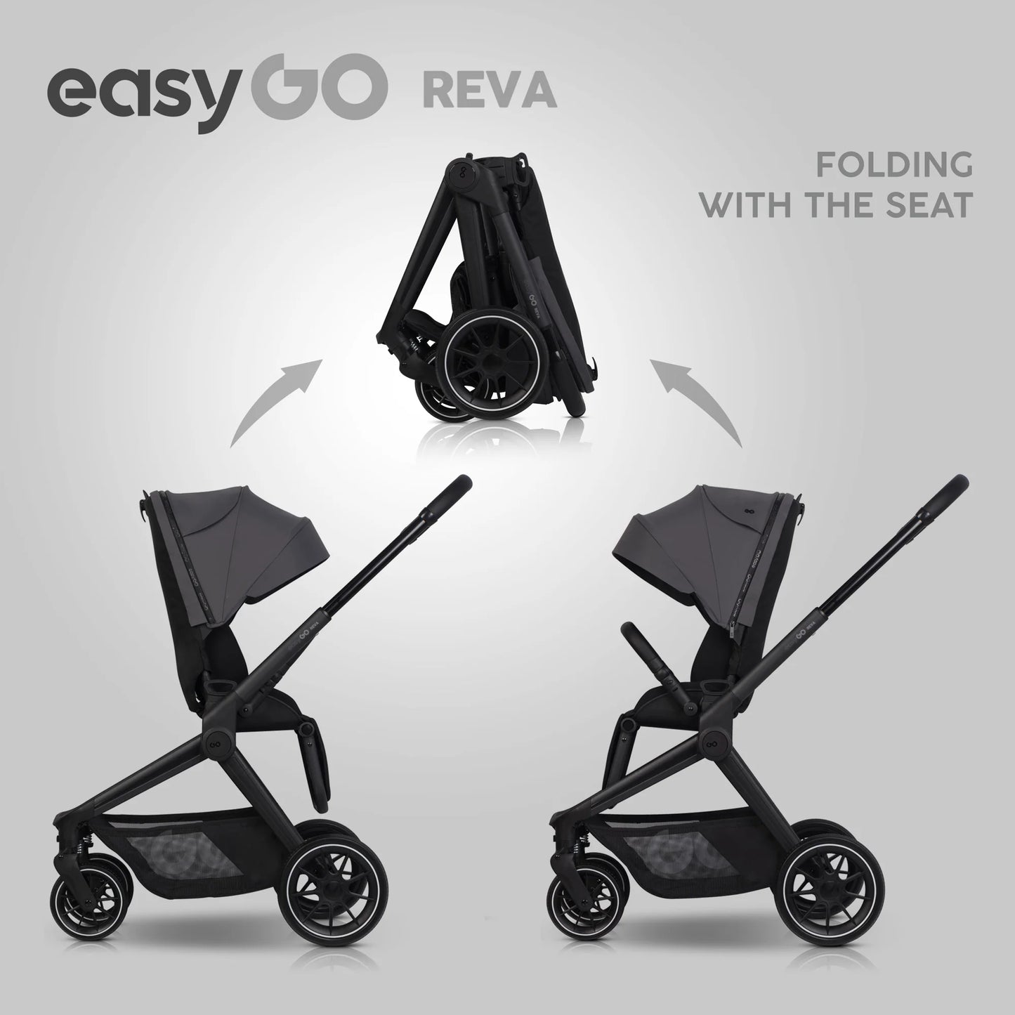 EasyGo REVA 2in1 babakocsi – Cloudy Gray
