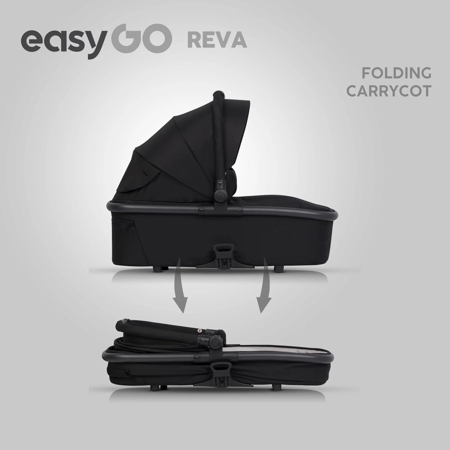 EasyGo REVA 2in1 babakocsi – Ebony Black