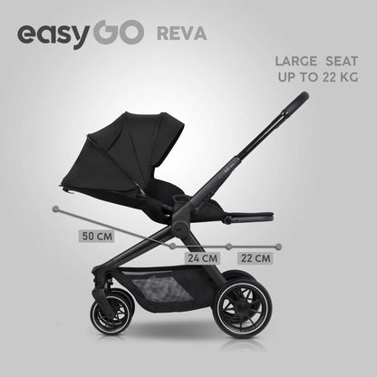 EasyGo REVA 2in1 babakocsi – Ebony Black