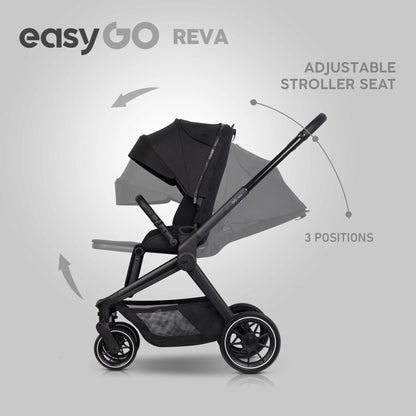 EasyGo REVA 2in1 babakocsi – Ebony Black