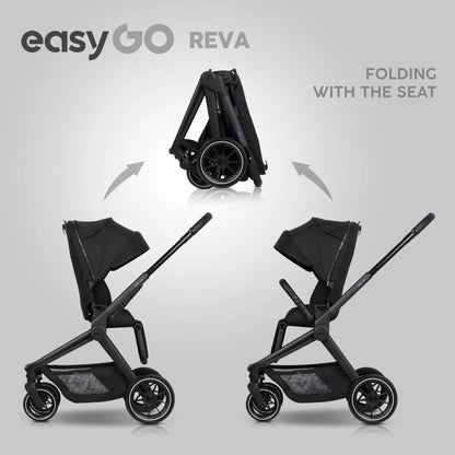 EasyGo REVA 2in1 babakocsi – Ebony Black