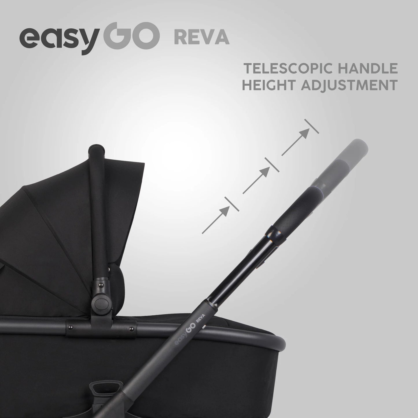 EasyGo REVA 2in1 babakocsi – Ebony Black