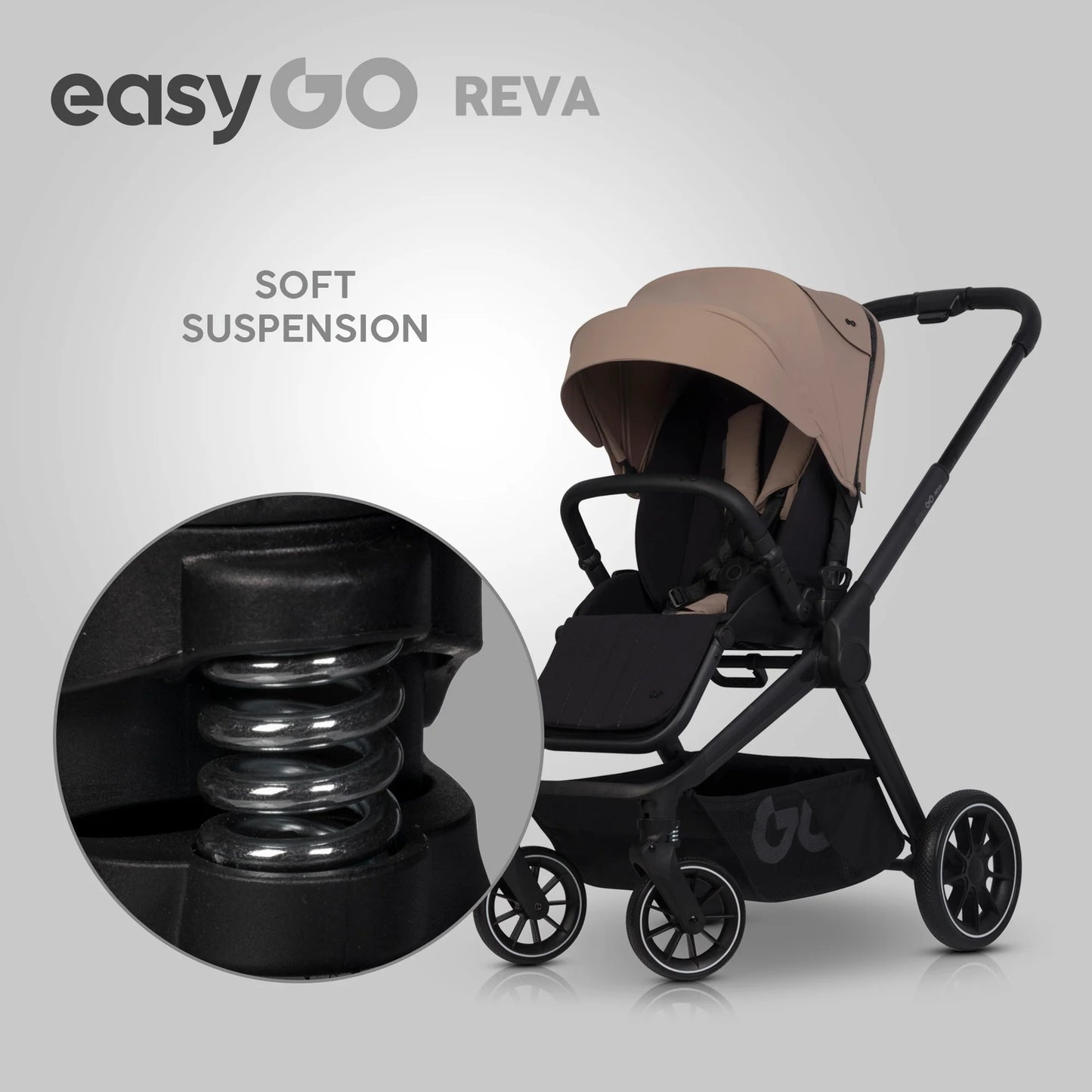 EasyGo REVA 2in1 babakocsi – Golden Beige