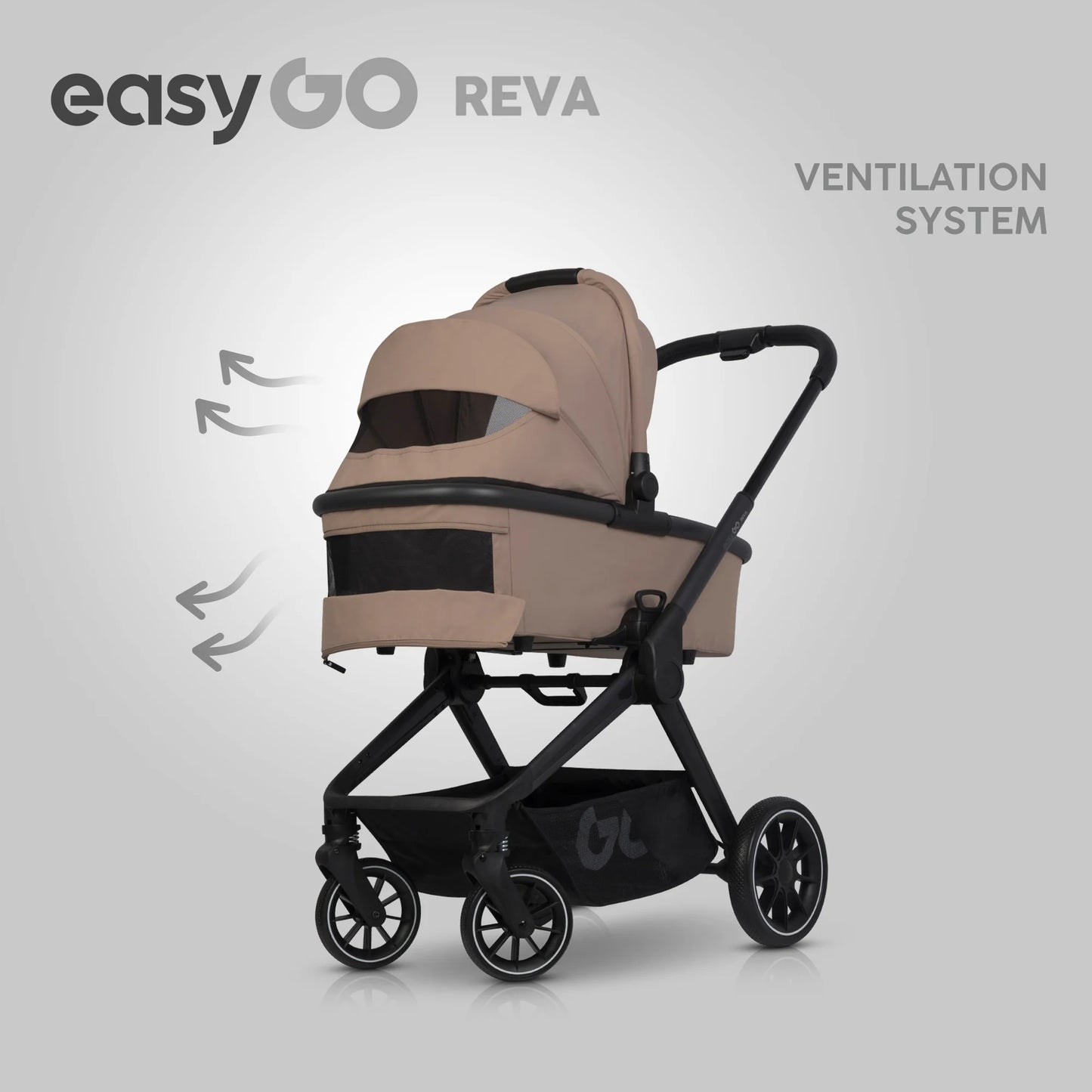 EasyGo REVA 2in1 babakocsi – Golden Beige