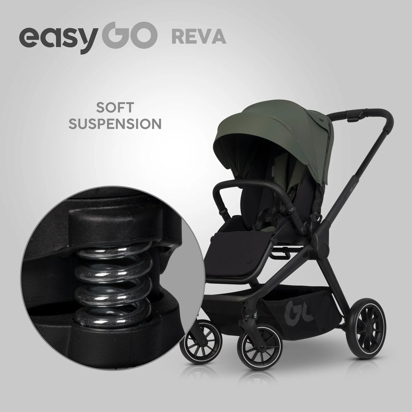 EasyGo REVA 2in1 babakocsi – Jungle Green