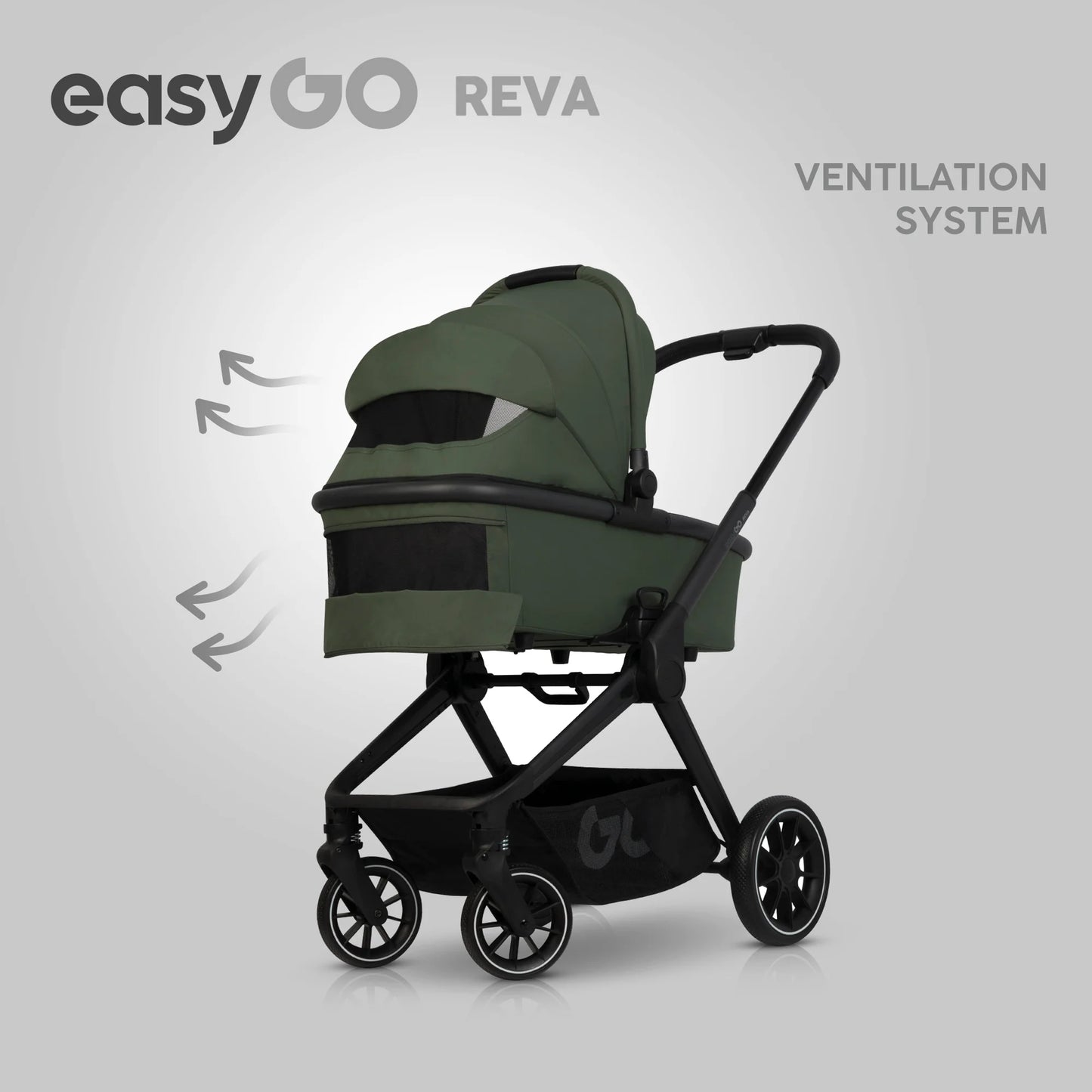 EasyGo REVA 2in1 babakocsi – Jungle Green