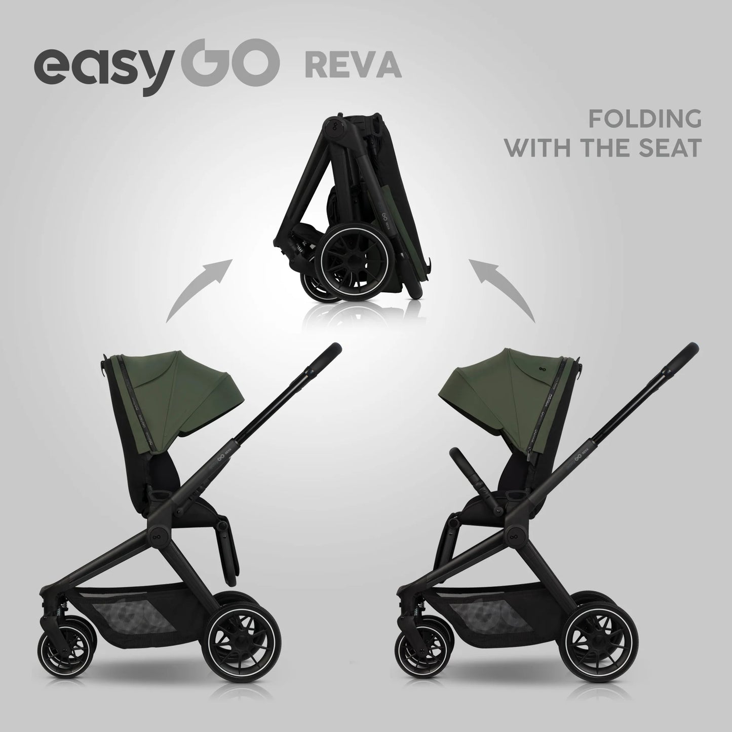 EasyGo REVA 2in1 babakocsi – Jungle Green