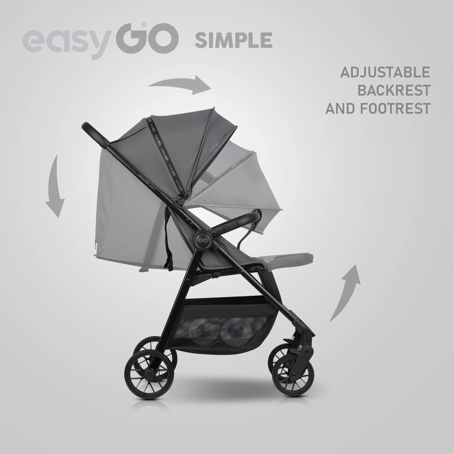 EasyGo Simple sport babakocsi – Cloudy Gray