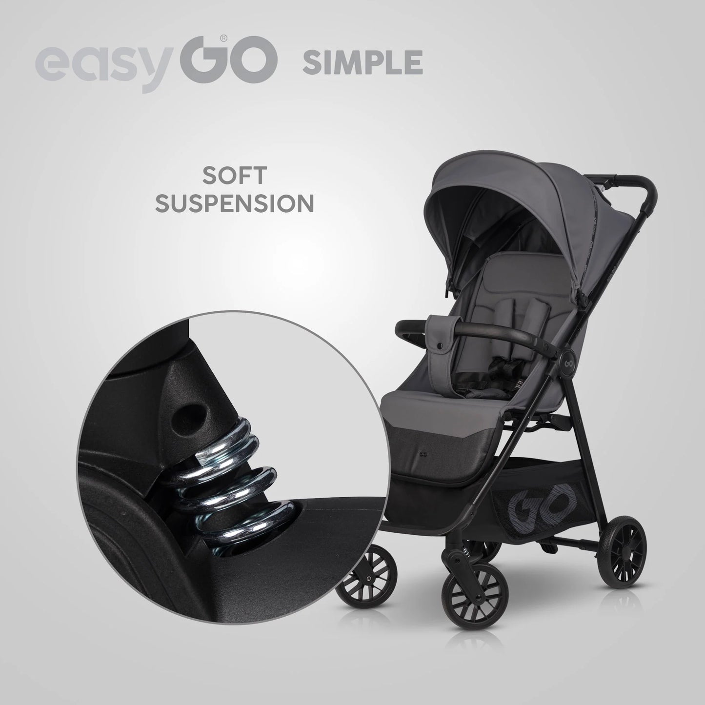 EasyGo Simple sport babakocsi – Cloudy Gray