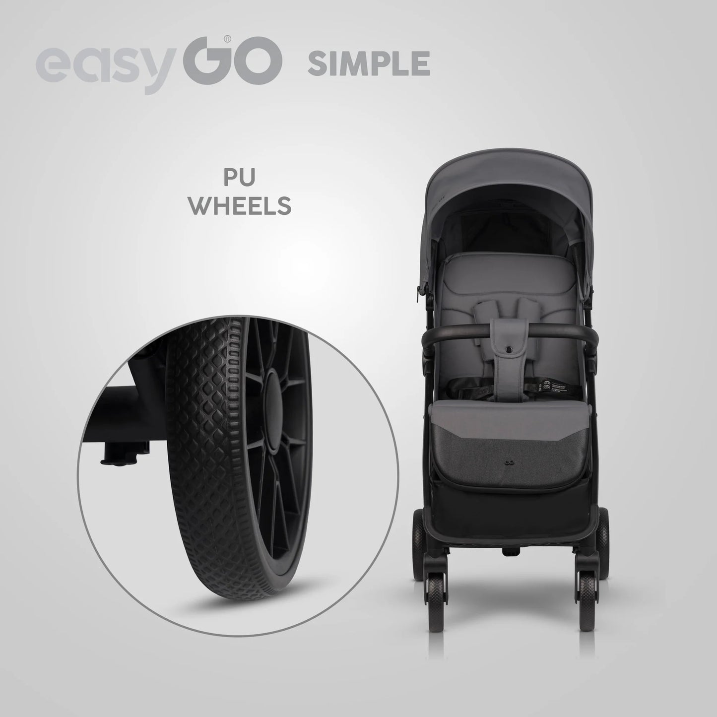 EasyGo Simple sport babakocsi – Cloudy Gray