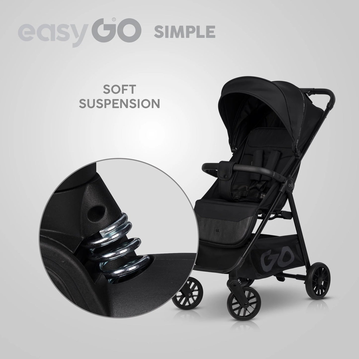 EasyGo Simple sport babakocsi – Ebony Black