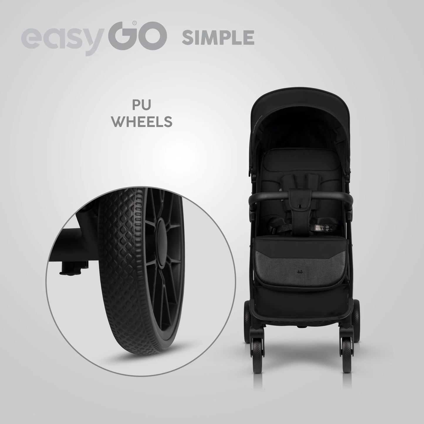 EasyGo Simple sport babakocsi – Ebony Black