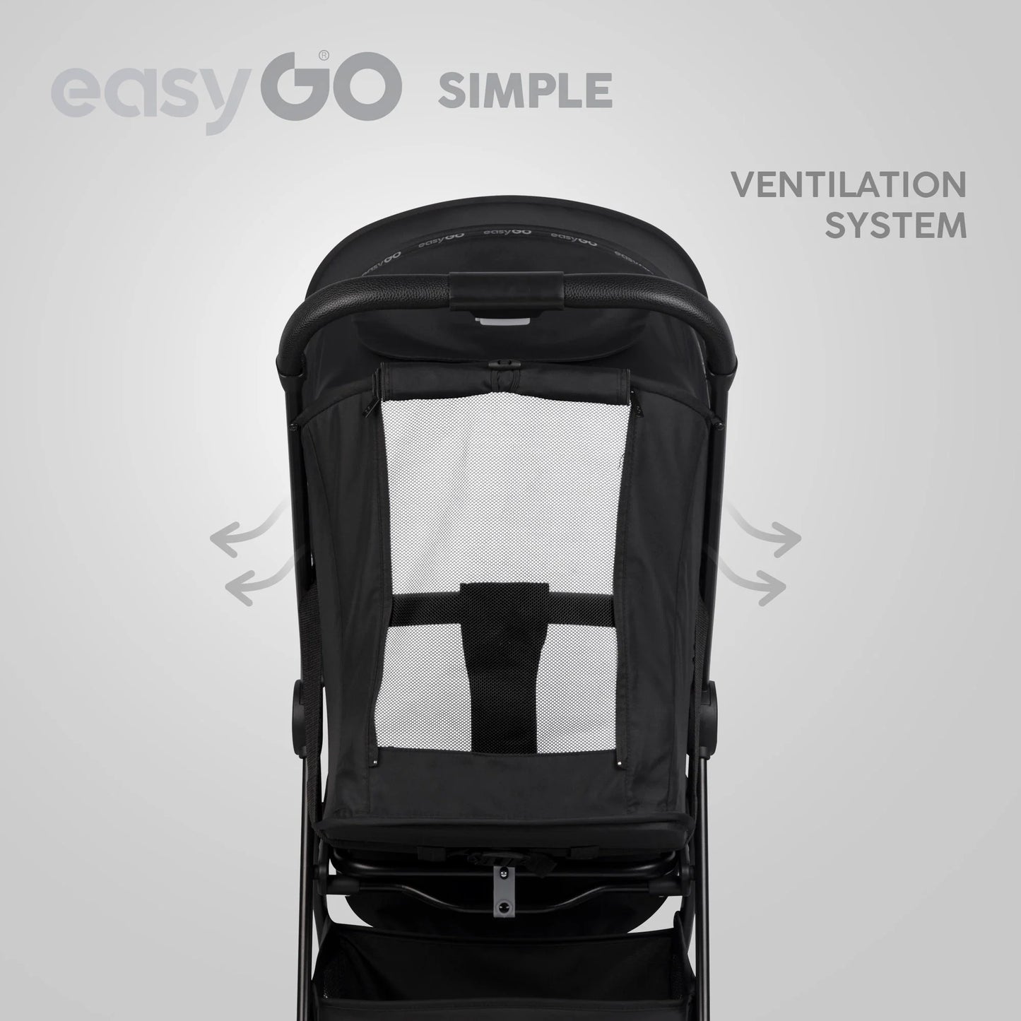 EasyGo Simple sport babakocsi – Ebony Black