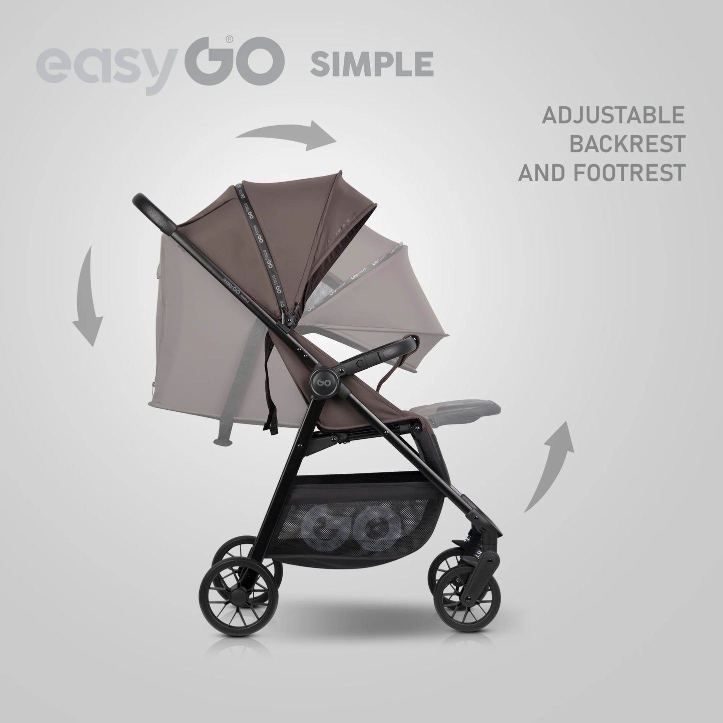 EasyGo Simple sport babakocsi – Mokka Mousse