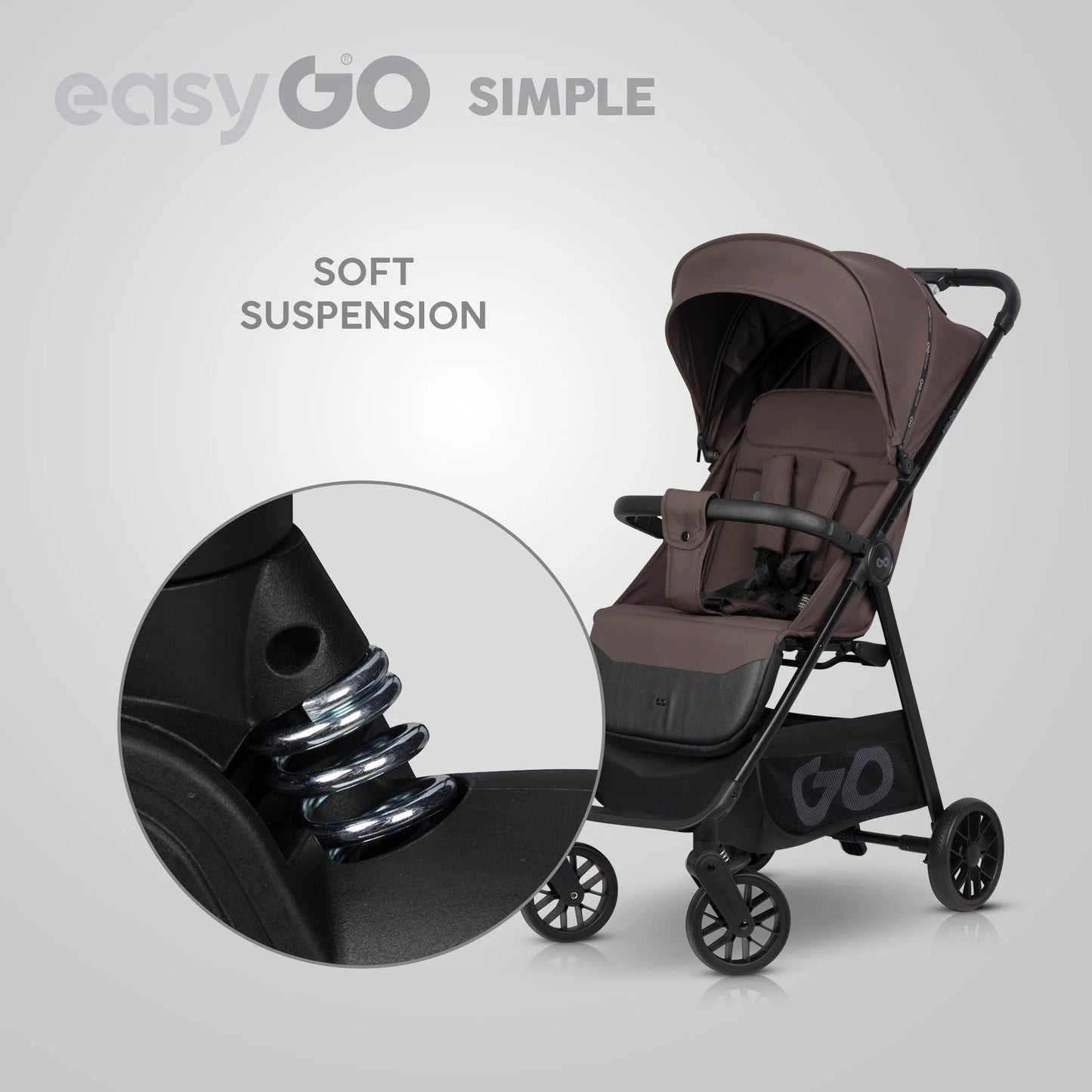 EasyGo Simple sport babakocsi – Mokka Mousse