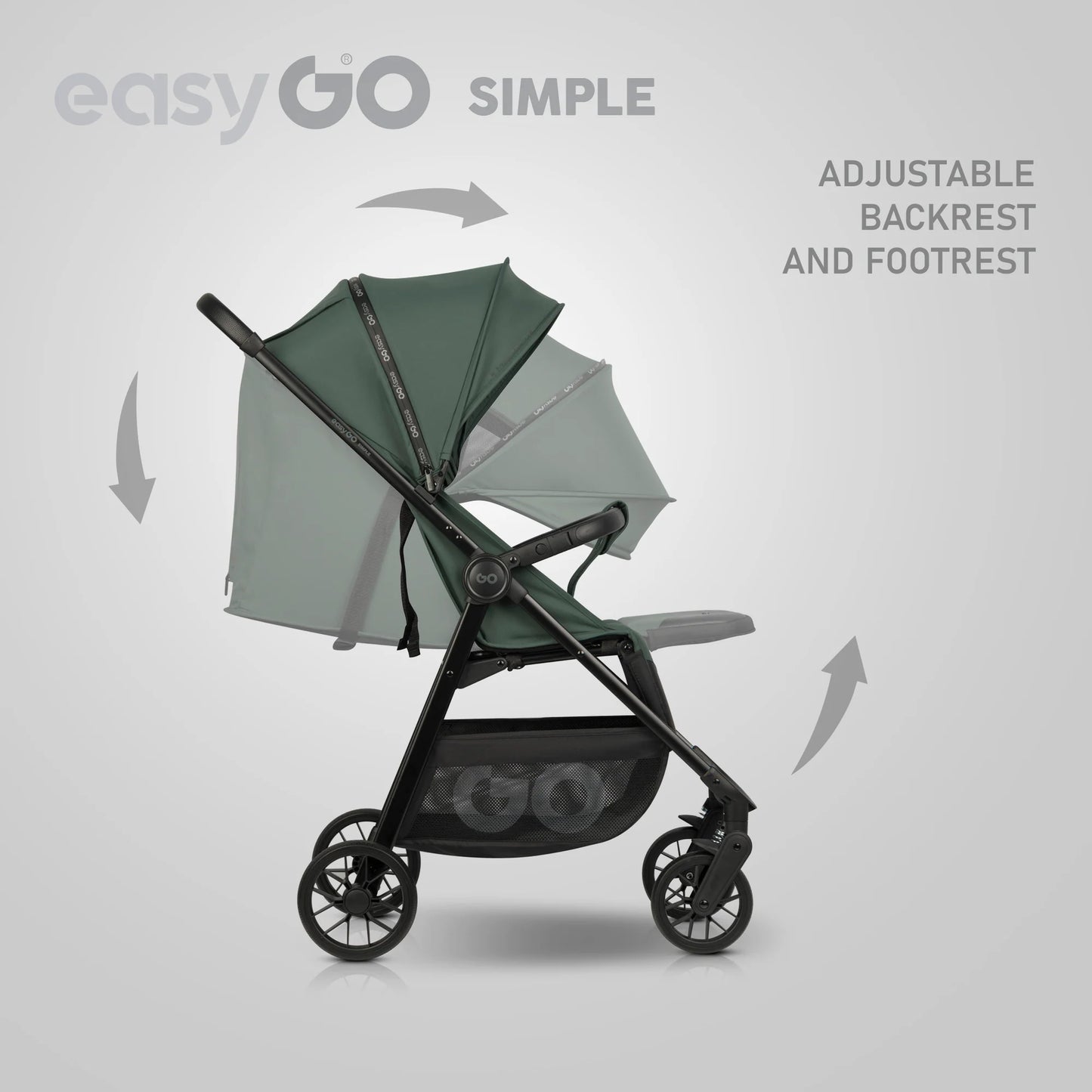 EasyGo Simple sport babakocsi – Sage Green