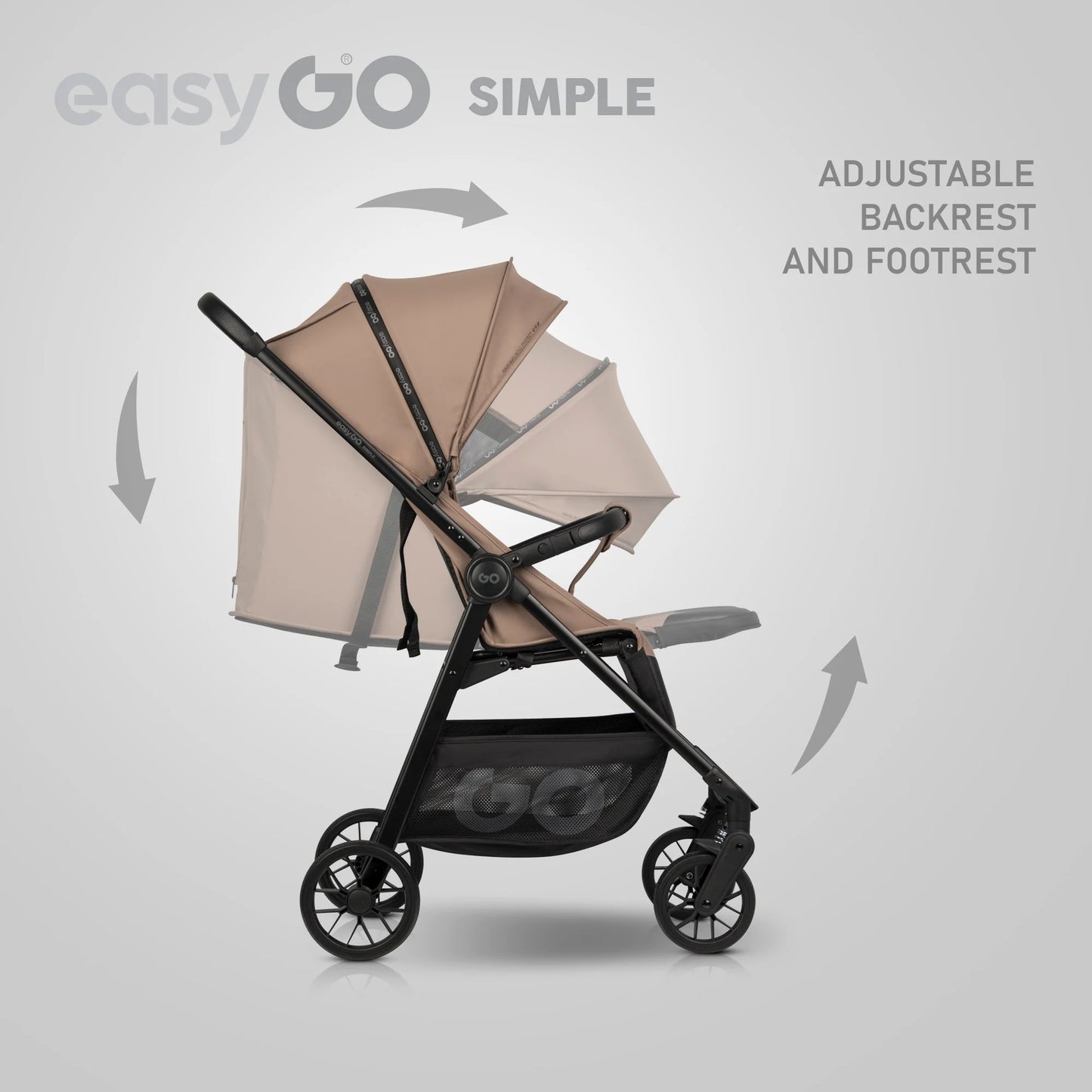 EasyGo Simple sport babakocsi – Savana Beige