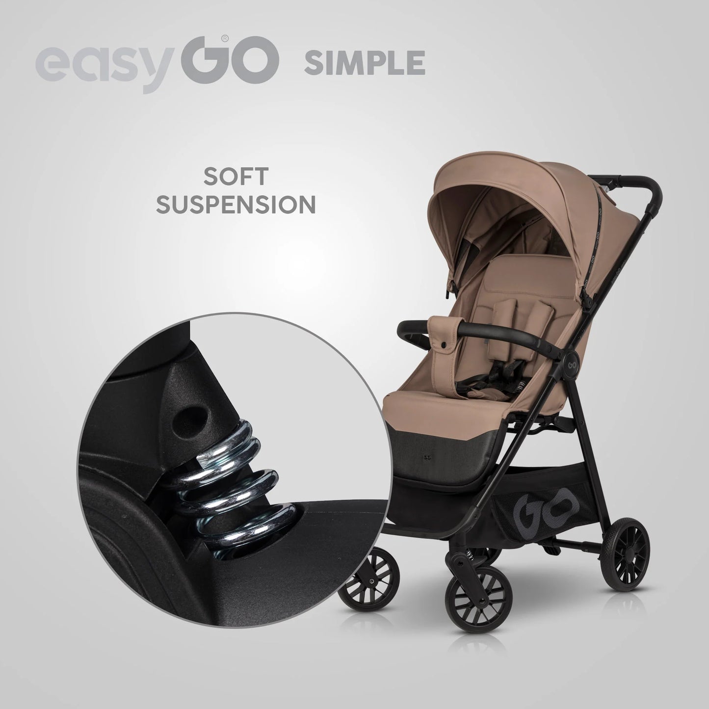 EasyGo Simple sport babakocsi – Savana Beige