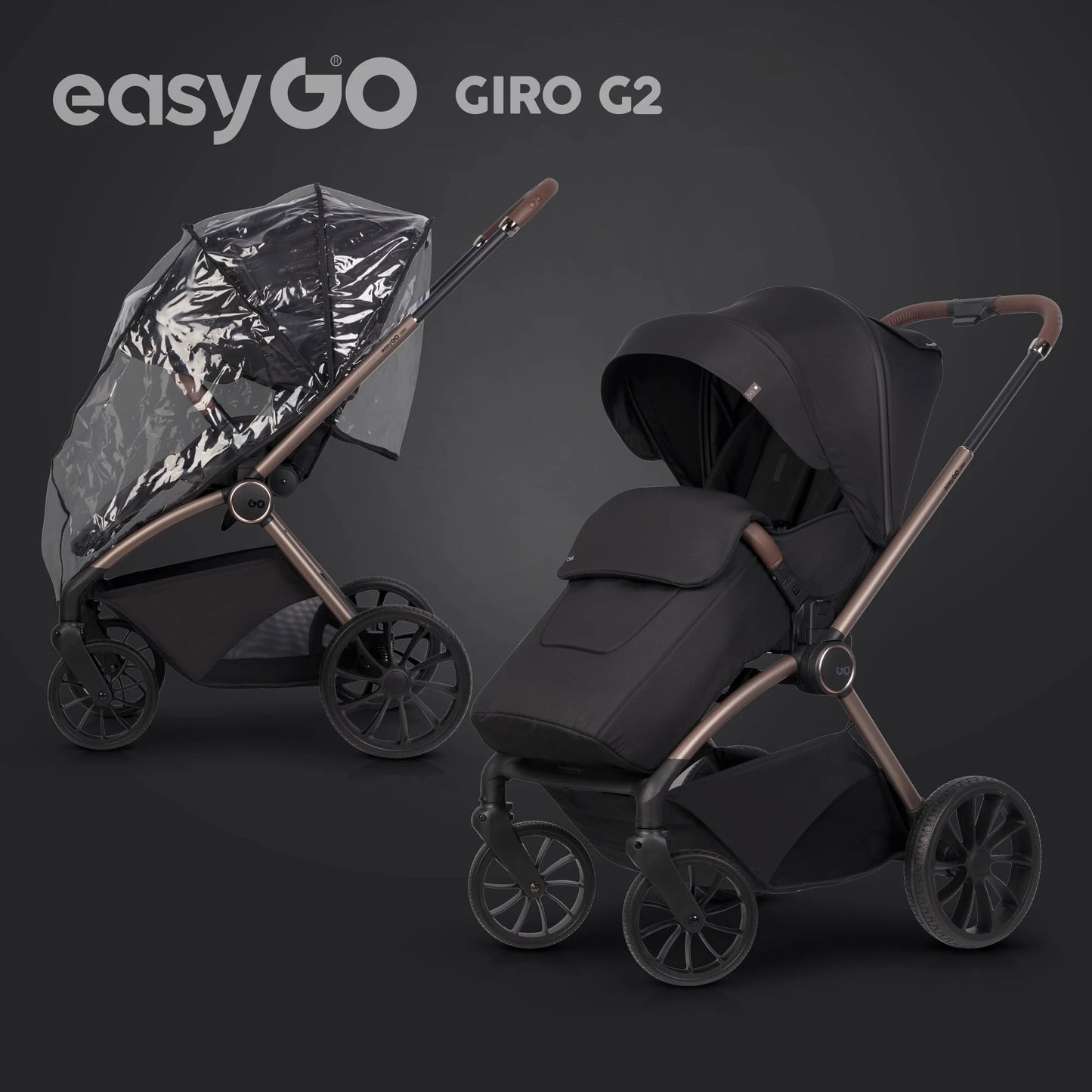 EasyGo Giro G2 2in1 babakocsi - Coal