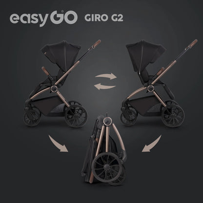 EasyGo Giro G2 2in1 babakocsi - Coal