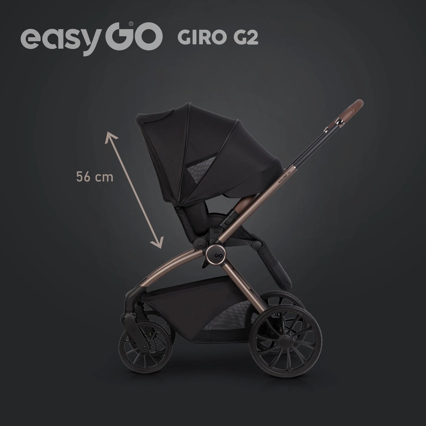 EasyGo Giro G2 2in1 babakocsi - Coal