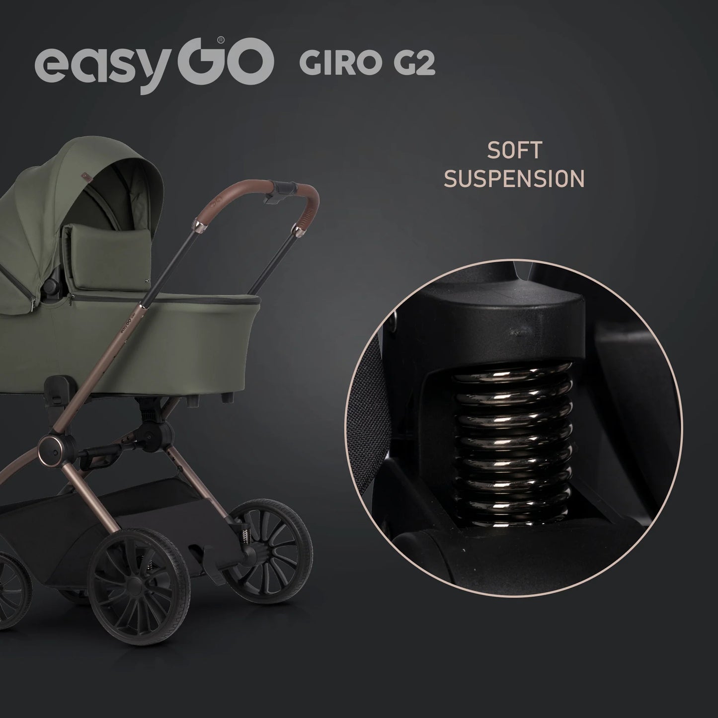 EasyGo Giro G2 sport babakocsi – Khaki