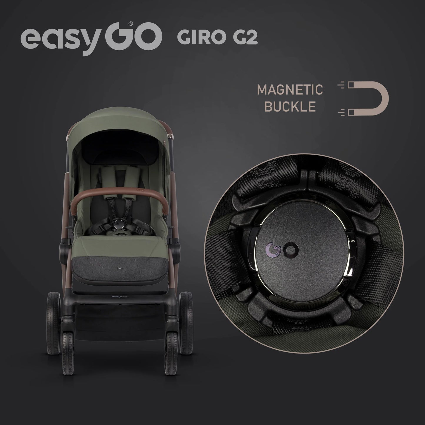 EasyGo Giro G2 sport babakocsi – Khaki