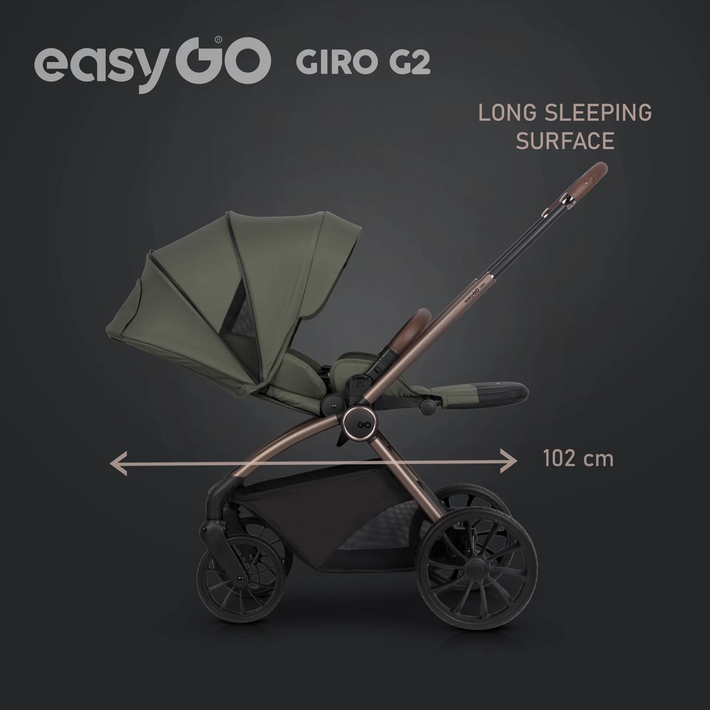 EasyGo Giro G2 sport babakocsi – Khaki
