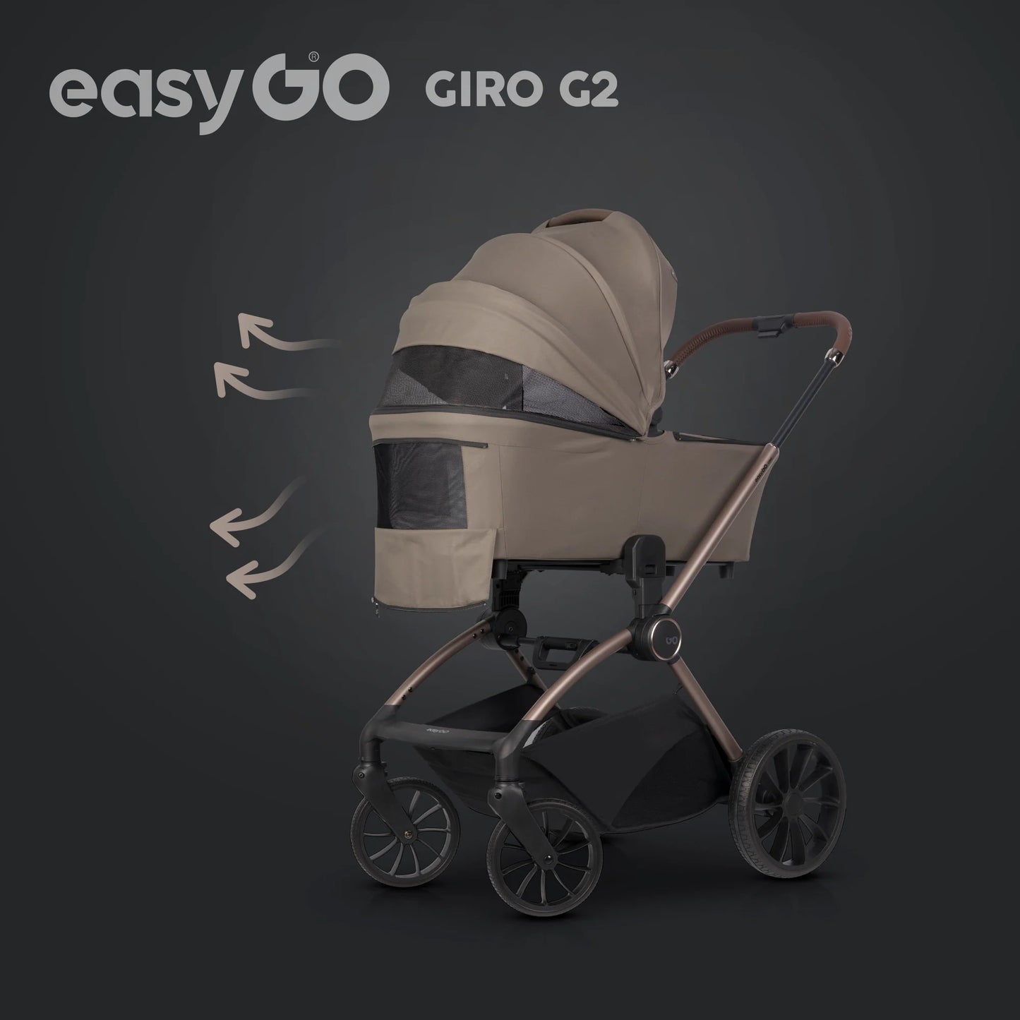 EasyGo Giro G2 2in1 babakocsi - Mokka