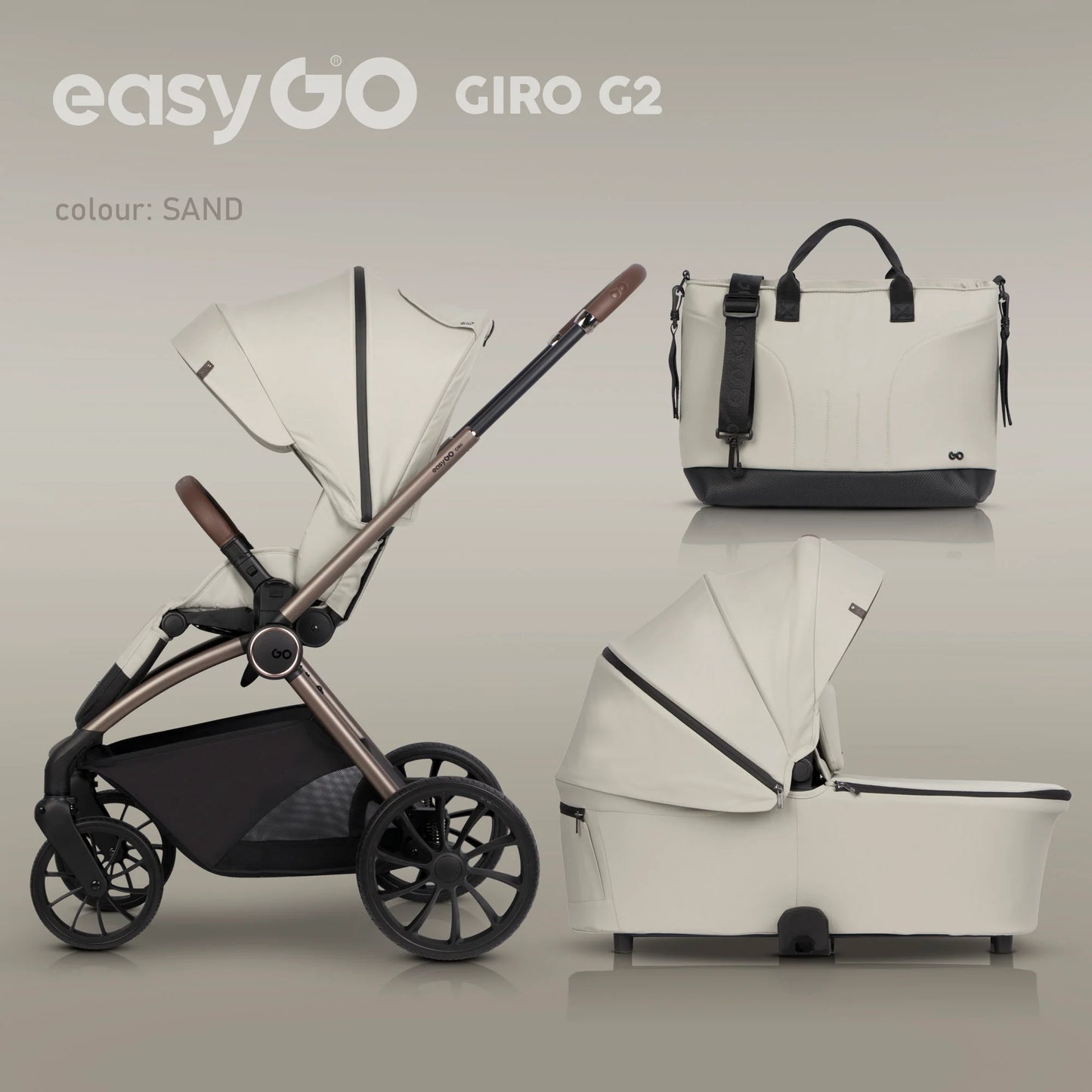 EasyGo Giro G2 2in1 babakocsi - Sand