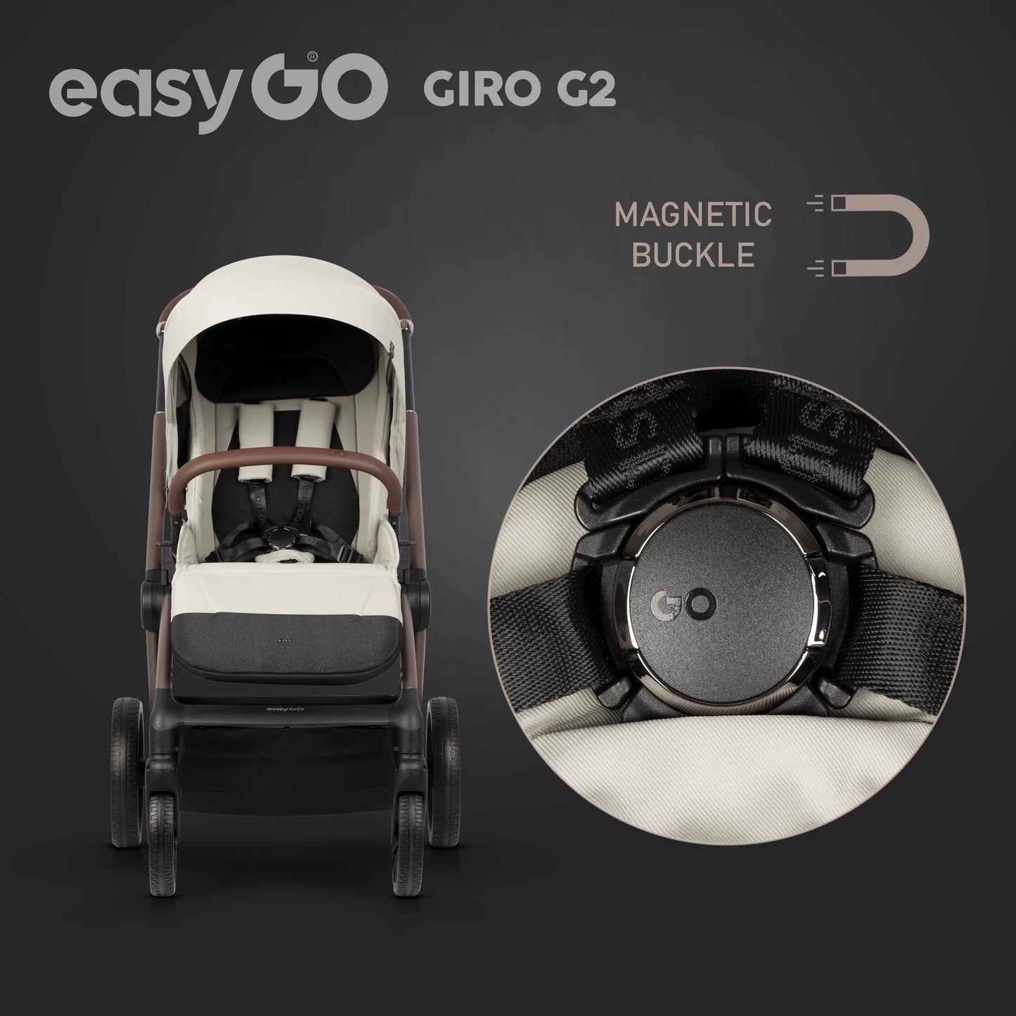EasyGo Giro G2 2in1 babakocsi - Sand