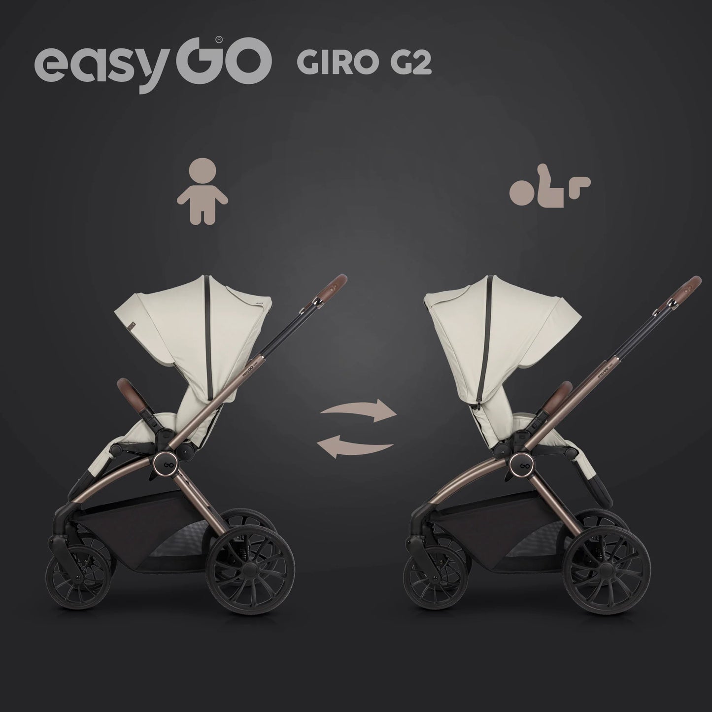 EasyGo Giro G2 sport babakocsi – Sand