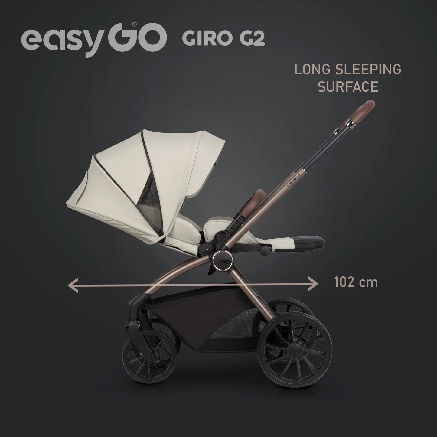 EasyGo Giro G2 2in1 babakocsi - Sand