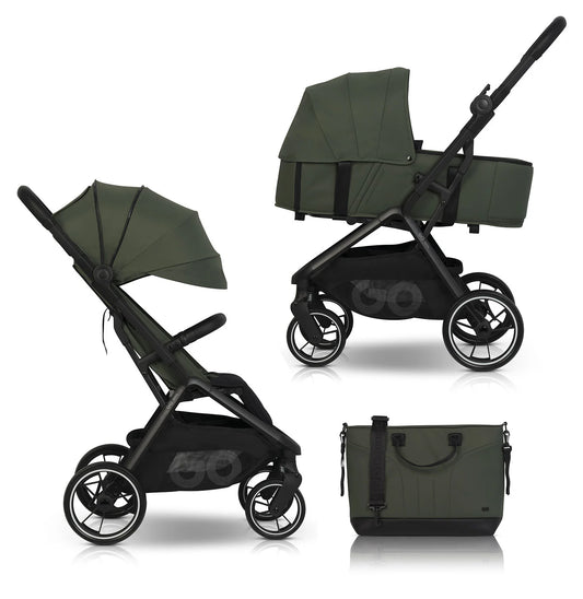 EasyGo Zoya 2in1 babakocsi táskával – Jungle Green