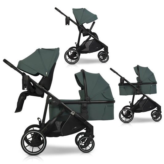 EasyGo Duoflex 2in1 babakocsi 1 üléssel és 1 mózeskosárral – Sage Green