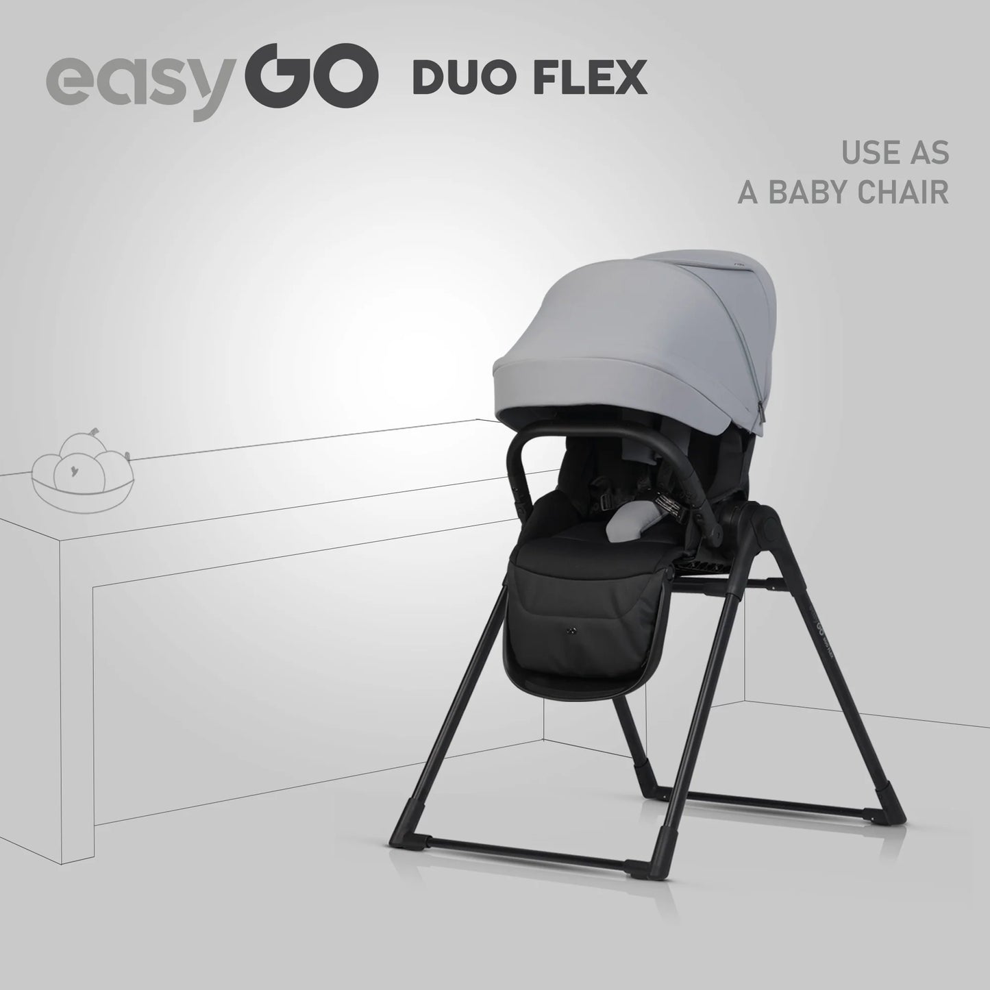 EasyGo Duoflex babakocsi – Cloudy Gray